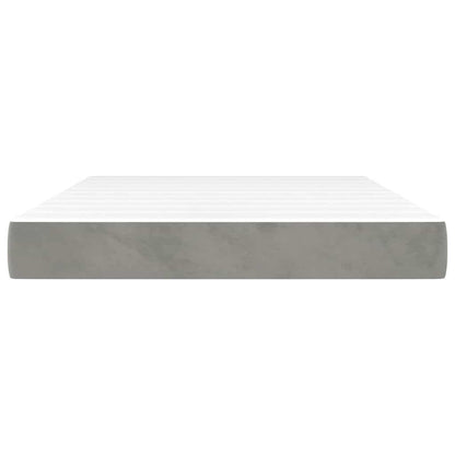 Materasso a Molle Grigio Chiaro 140x210x20 cm in Velluto - homemem39