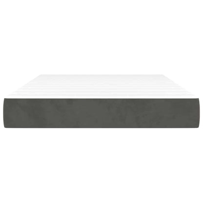 Materasso a Molle Grigio Scuro 140x210x20 cm in Velluto - homemem39