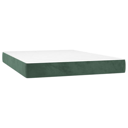 Materasso a Molle Verde Scuro 140x210x20 cm in Velluto - homemem39