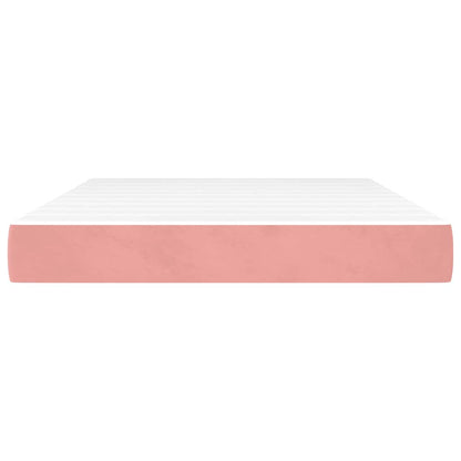 Materasso a Molle Insacchettate Rosa 140x210x20 cm in Velluto - homemem39