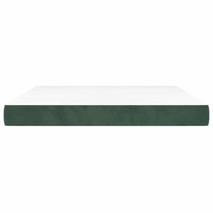 Materasso a Molle Verde Scuro 160x210x20 cm in Velluto - homemem39