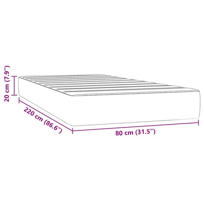 Materasso a Molle Insacchettate Rosa 80x220x20 cm in Velluto - homemem39