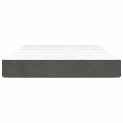 Materasso a Molle Grigio Scuro 120x220x20 cm in Velluto - homemem39