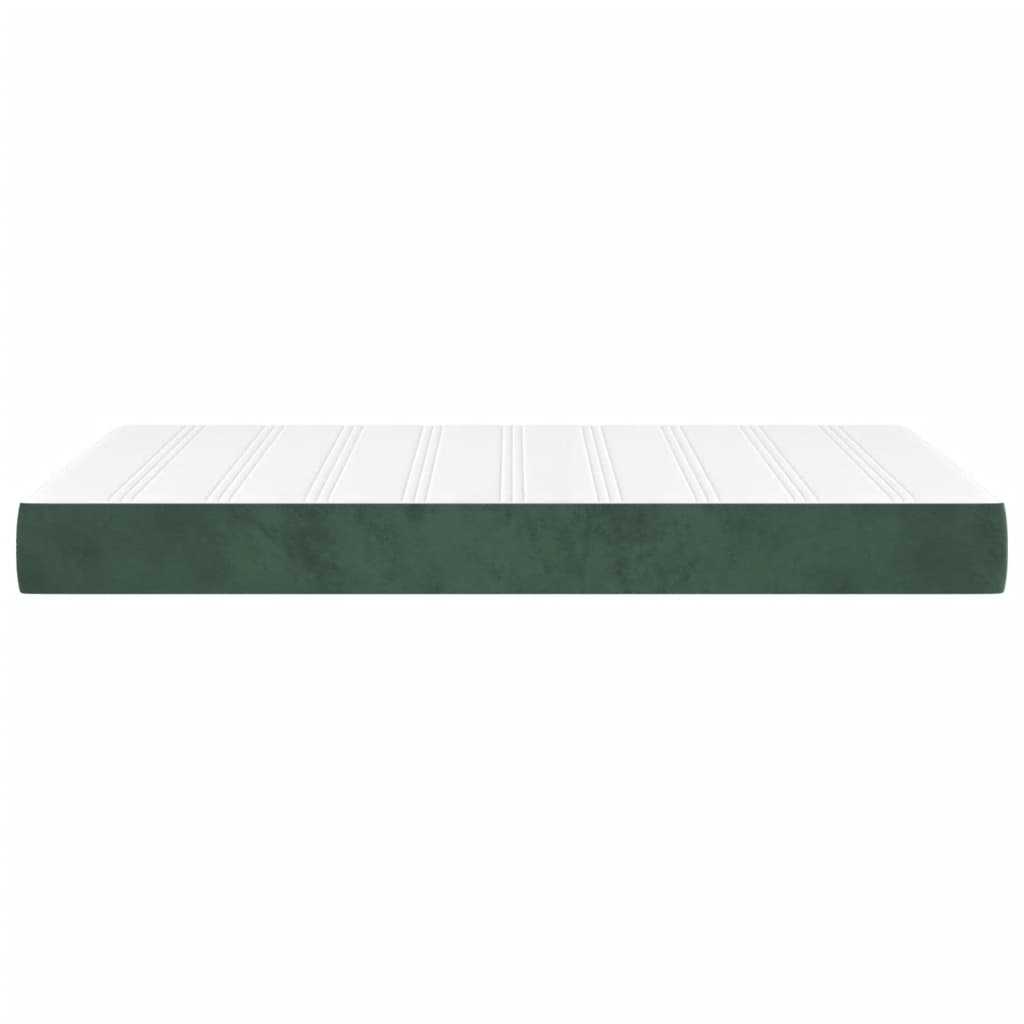 Materasso a Molle Verde Scuro 120x220x20 cm in Velluto - homemem39