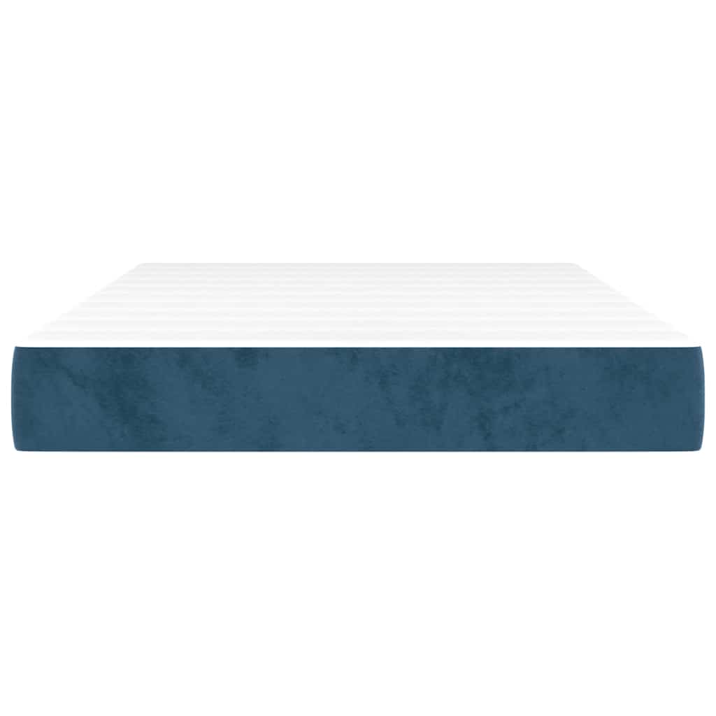 Materasso a Molle Blu Scuro 120x220x20 cm in Velluto - homemem39