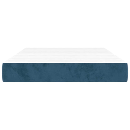 Materasso a Molle Blu Scuro 120x220x20 cm in Velluto - homemem39