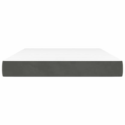 Materasso a Molle Grigio Scuro 140x220x20 cm in Velluto - homemem39