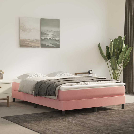 Materasso a Molle Insacchettate Rosa 140x220x20 cm in Velluto - homemem39
