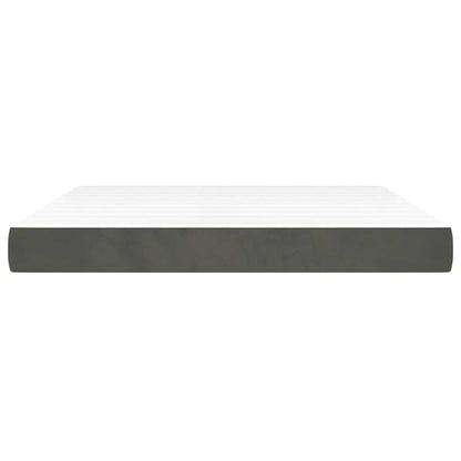 Materasso a Molle Grigio Scuro 160x220x20 cm in Velluto - homemem39