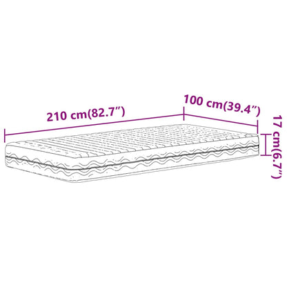 Materasso in Schiuma Bianco 100x210cm Durezza H2 H3 - homemem39