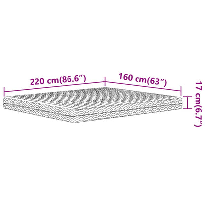 Materasso in Schiuma Bianco 160x220 cm Durezza H2 H3 - homemem39