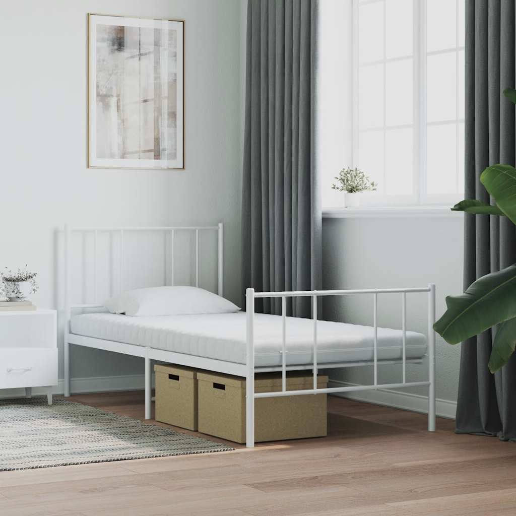 Materasso in Schiuma Bianco 80x210 cm 7 Zone Durezza 20 ILD