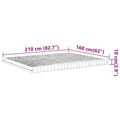 Materasso in Schiuma Bianco 160x210 cm 7 Zone Durezza 20 ILD