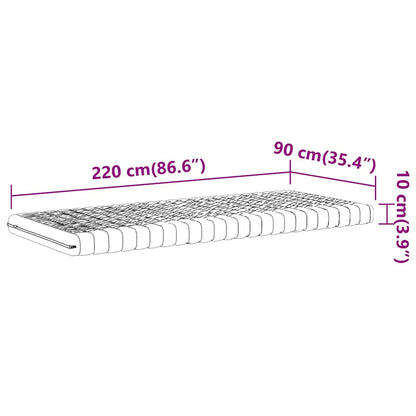 Materasso in Schiuma Bianco 90x220 cm 7 Zone Durezza 20 ILD - homemem39
