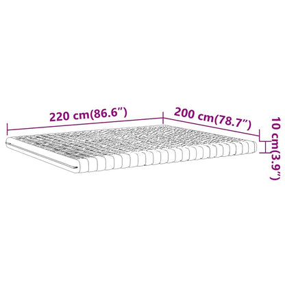 Materasso in Schiuma Bianco 200x220 cm 7 Zone Durezza 20 ILD
