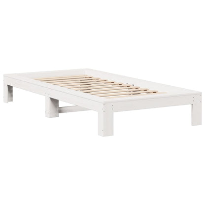 Giroletto senza Materasso Bianco 100x200 cm Legno Massello Pino - homemem39