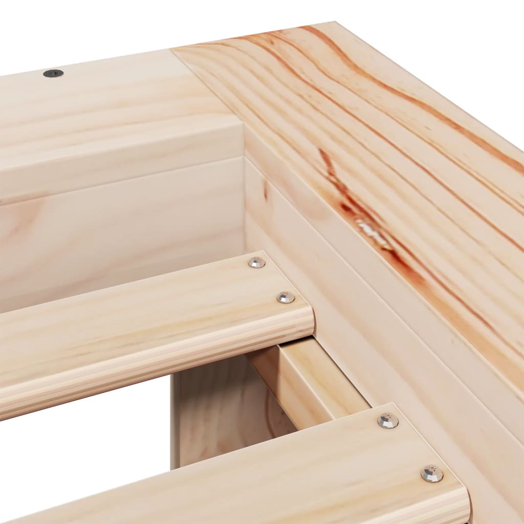 Letto senza Materasso 90x200 cm in Legno Massello di Pino - homemem39