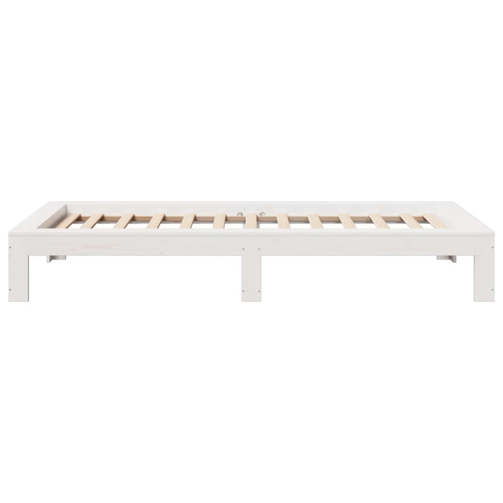 Letto senza Materasso Bianco 90x200 cm Legno Massello di Pino | homemem39