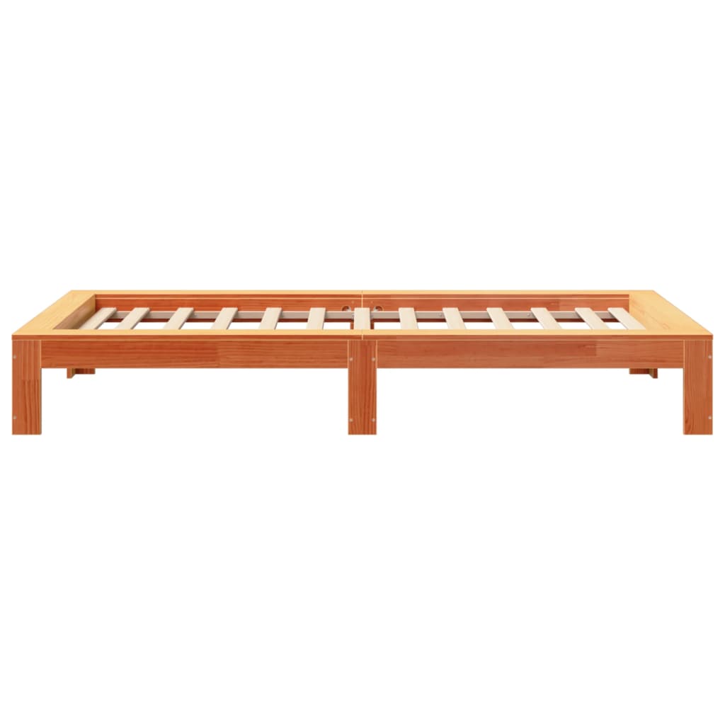 Letto senza Materasso Marrone Cera 90x190 cm in Legno di Pino | homemem39