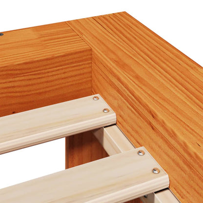 Letto senza Materasso Marrone Cera 90x190 cm in Legno di Pino | homemem39