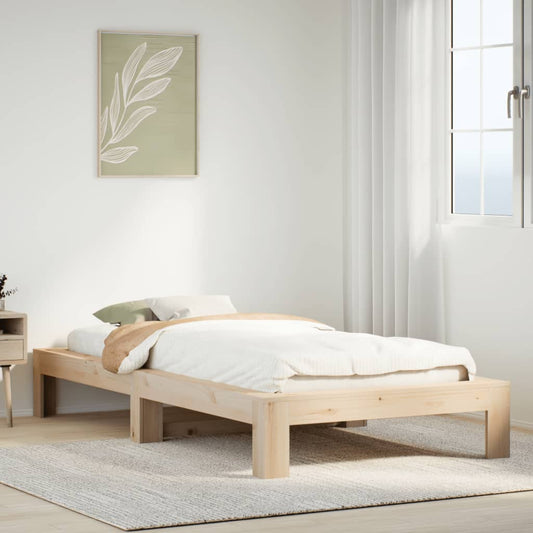 Letto senza Materasso 75x190 cm in Legno Massello Pino | homemem39