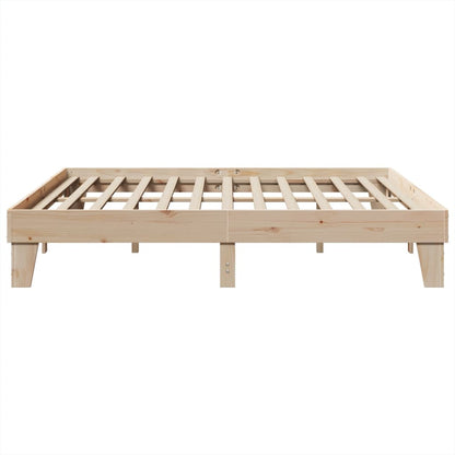 Letto senza Materasso 200x200 cm in Legno Massello di Pino - homemem39