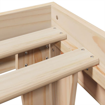 Letto senza Materasso 200x200 cm in Legno Massello di Pino | homemem39