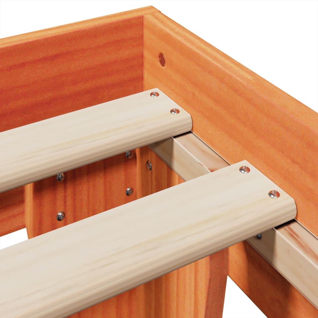 Letto senza Materasso Marrone Cera 180x200 cm in Legno di Pino - homemem39