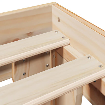 Letto senza Materasso 160x200 cm in Legno Massello di Pino - homemem39