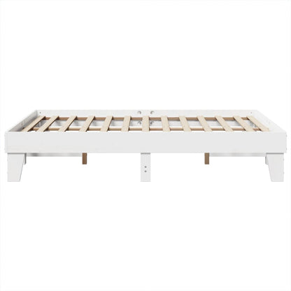 Letto senza Materasso Bianco 160x200 cm Legno Massello di Pino - homemem39
