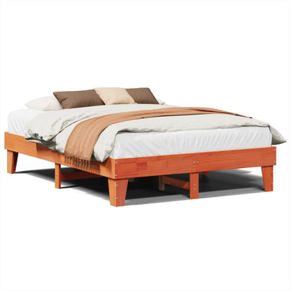 Letto senza Materasso Marrone Cera 150x200 cm in Legno di Pino - homemem39