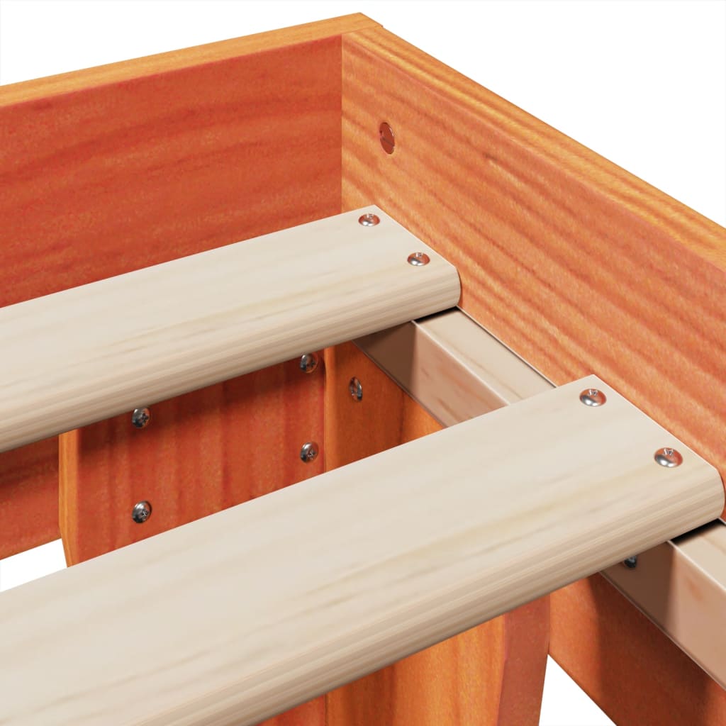 Letto senza Materasso Marrone Cera 150x200 cm in Legno di Pino - homemem39