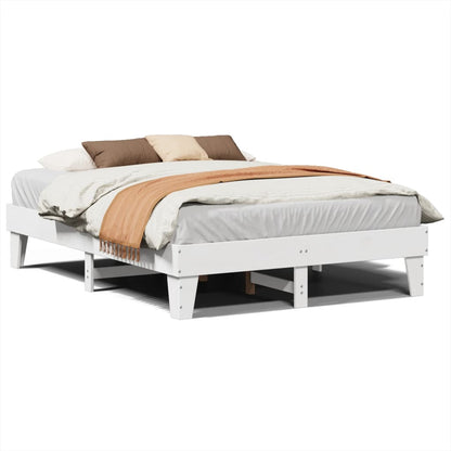 Letto senza Materasso Bianco 140x200 cm Legno Massello di Pino - homemem39
