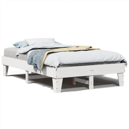 Letto senza Materasso Bianco 120x200 cm Legno Massello di Pino - homemem39