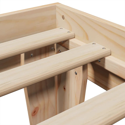 Giroletto senza Materasso 100x200 cm in Legno Massello di Pino - homemem39