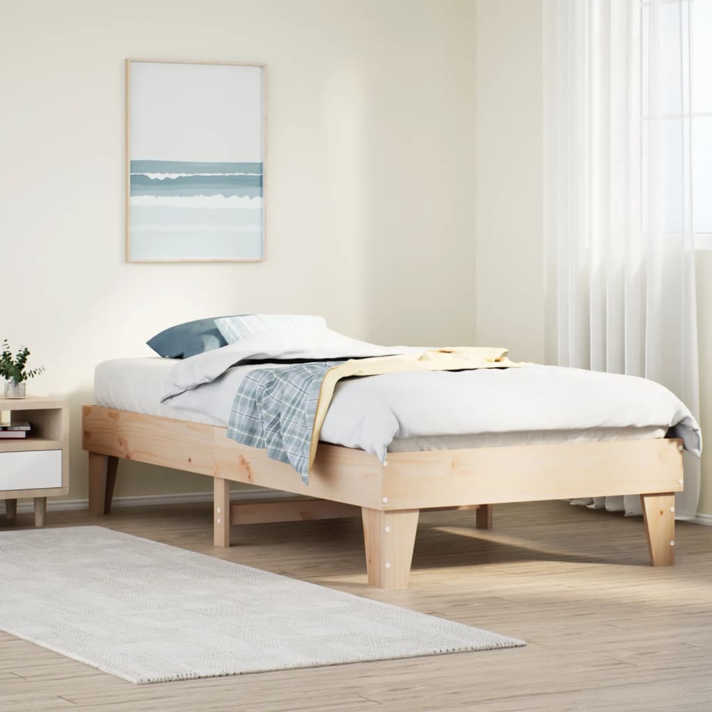 Giroletto senza Materasso 100x200 cm in Legno Massello di Pino | homemem39