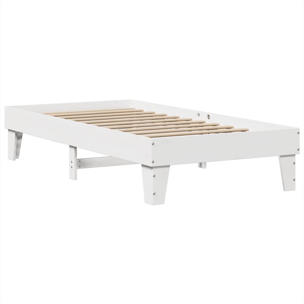 Giroletto senza Materasso Bianco 100x200 cm Legno Massello Pino | homemem39
