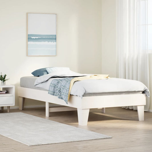 Giroletto senza Materasso Bianco 100x200 cm Legno Massello Pino | homemem39