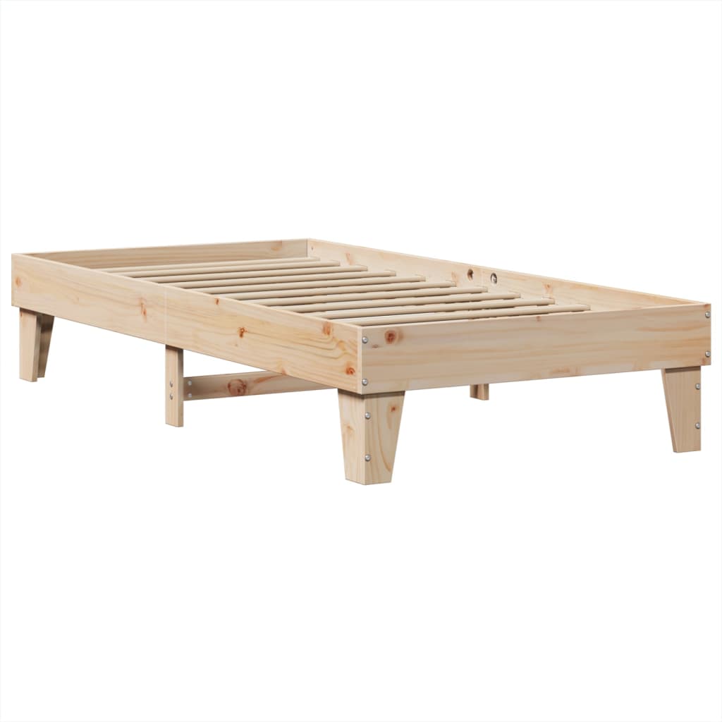 Letto senza Materasso 90x200 cm in Legno Massello di Pino - homemem39