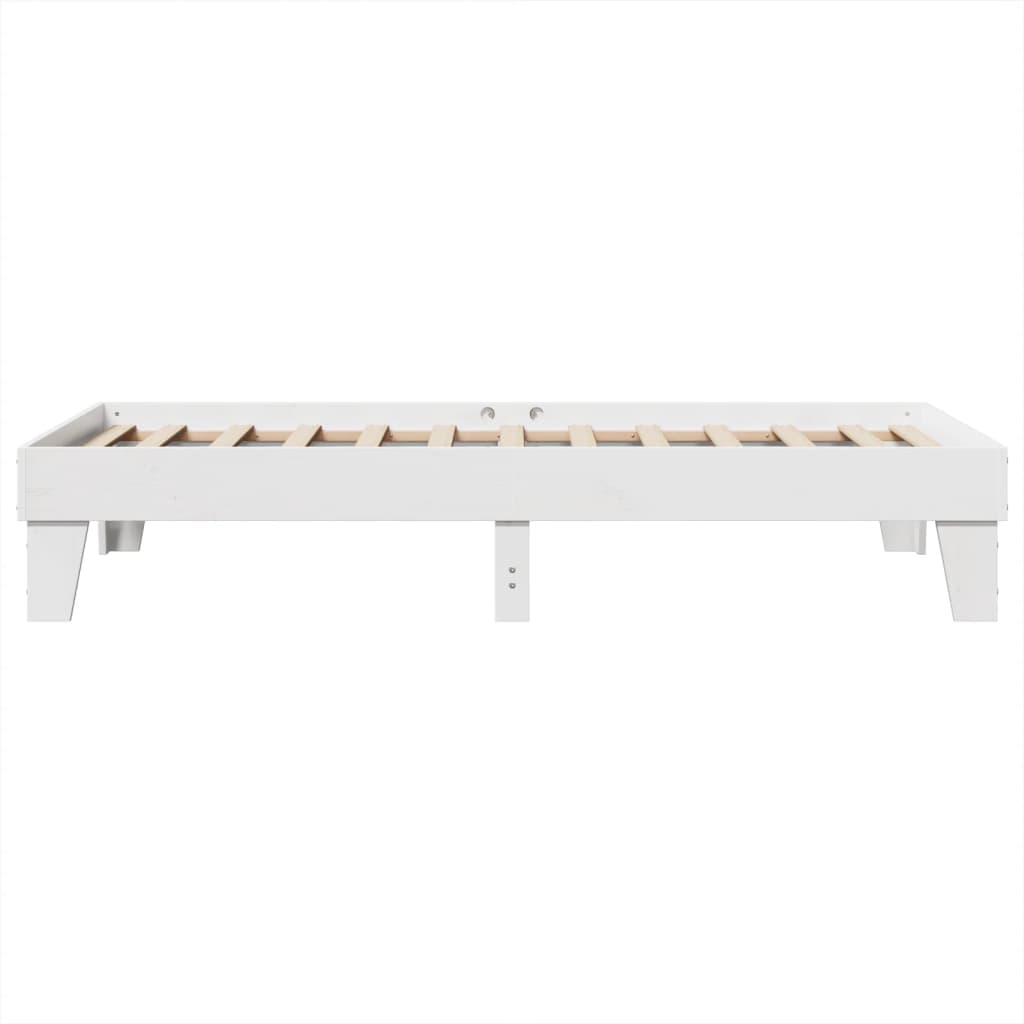 Letto senza Materasso Bianco 90x200 cm Legno Massello di Pino - homemem39