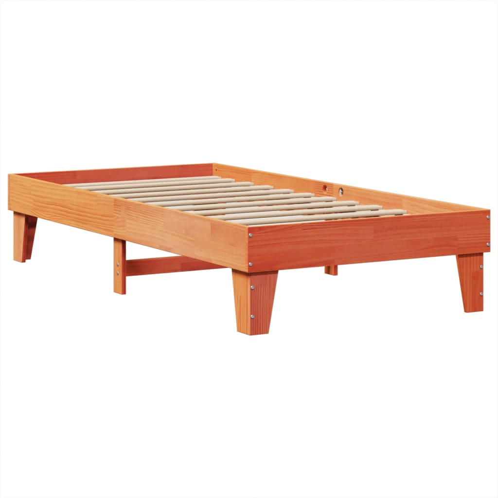 Letto senza Materasso Marrone Cera 90x200 cm Legno di Pino - homemem39