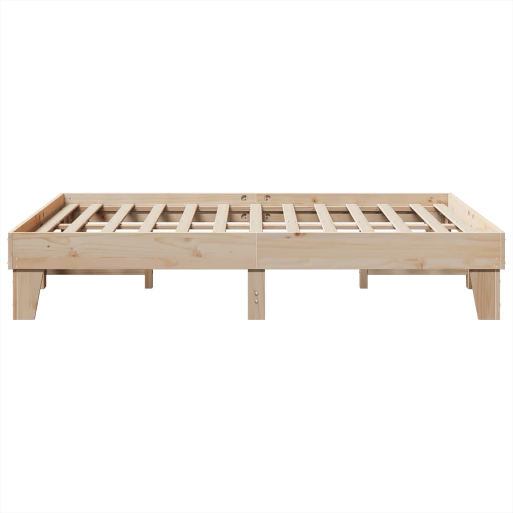 Letto senza Materasso 140x190 cm in Legno Massello di Pino - homemem39