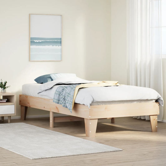 Letto senza Materasso 90x190 cm in Legno Massello di Pino | homemem39