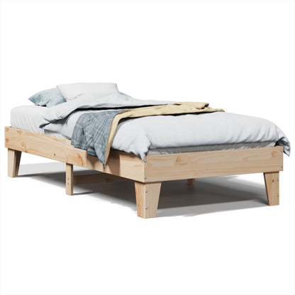 Letto senza Materasso 75x190 cm in Legno Massello Pino - homemem39