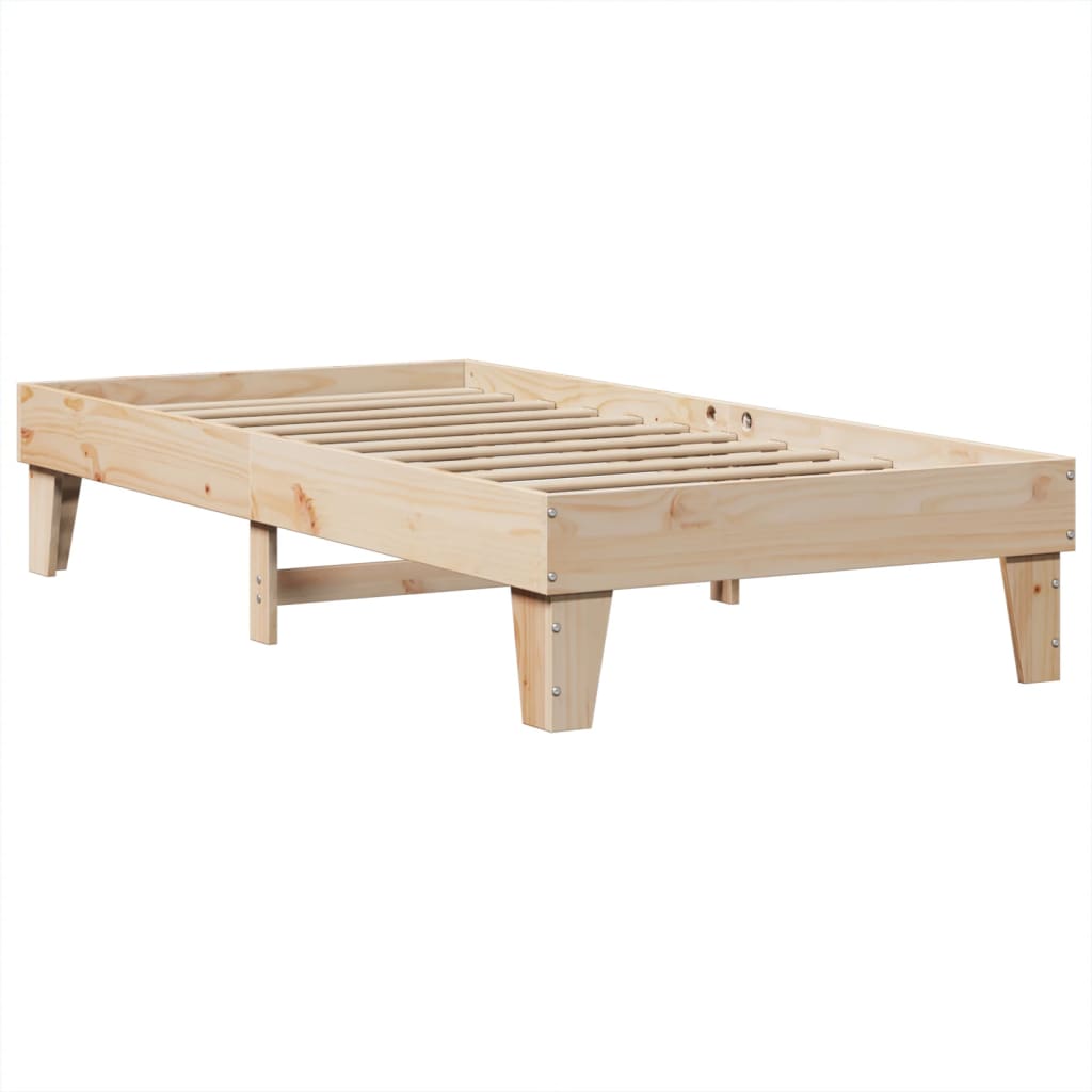 Letto senza Materasso 75x190 cm in Legno Massello Pino - homemem39