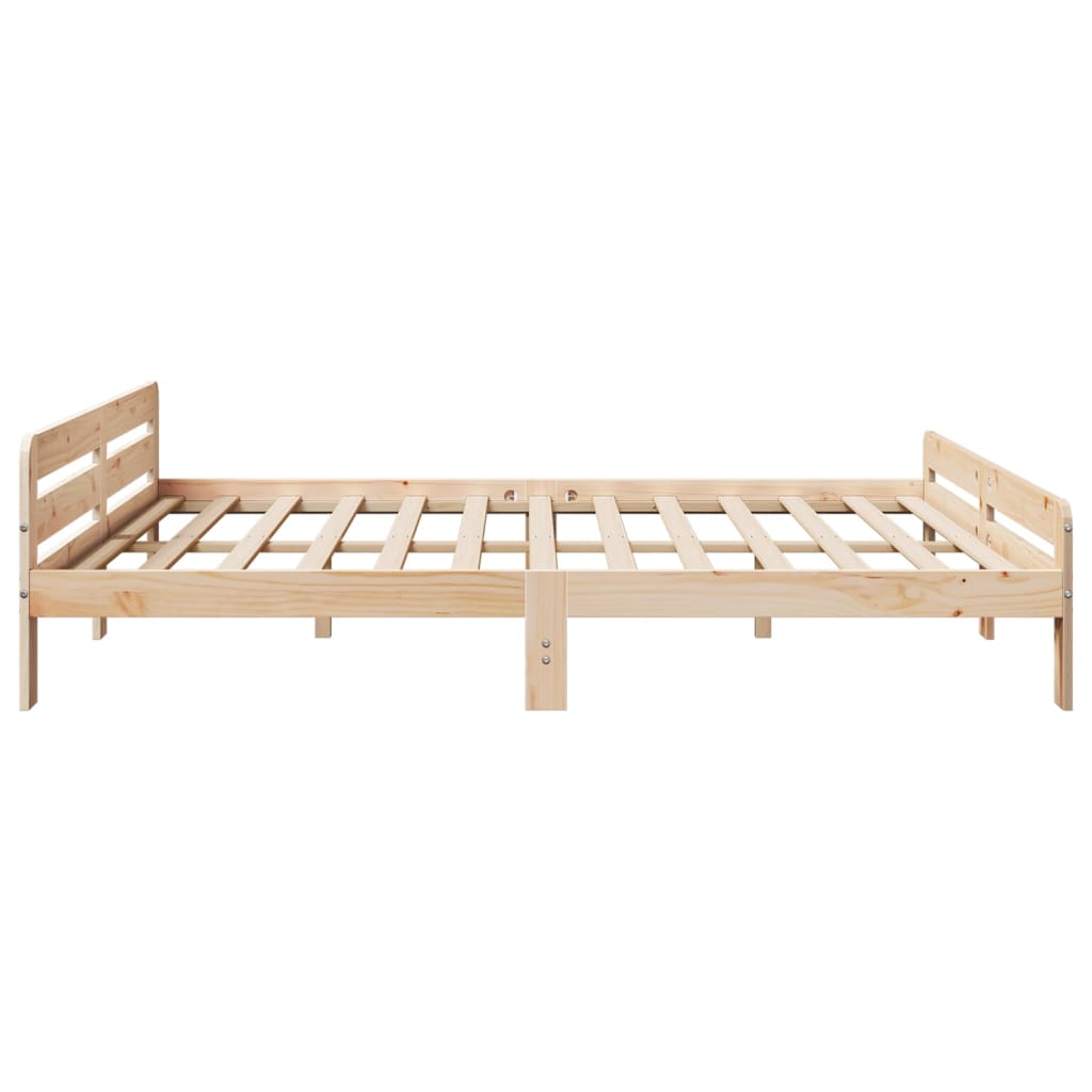 Letto senza Materasso 200x200 cm in Legno Massello di Pino | homemem39