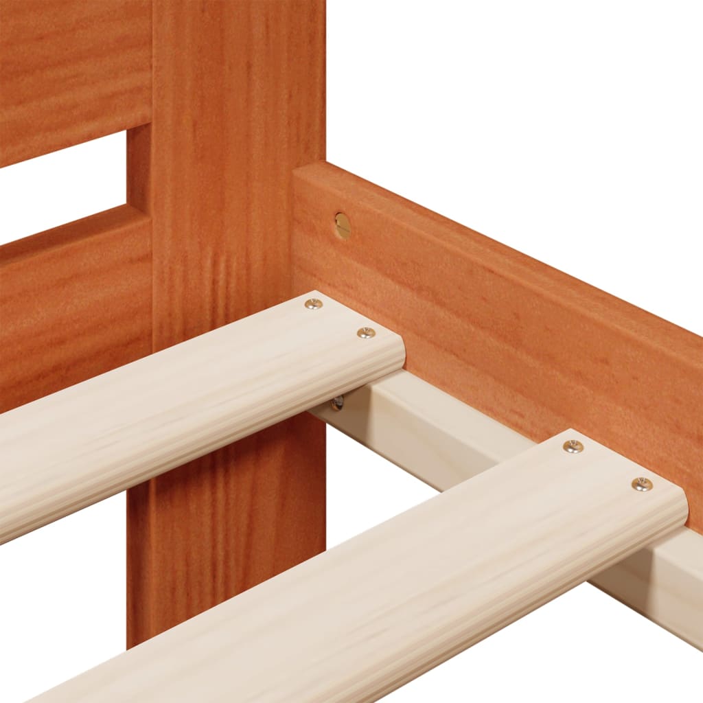 Letto senza Materasso Marrone Cera 200x200 cm in Legno di Pino | homemem39