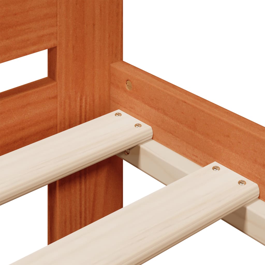 Letto senza Materasso Marrone Cera 160x200 cm in Legno di Pino | homemem39