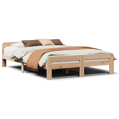 Letto senza Materasso 150x200 cm in Legno Massello di Pino - homemem39