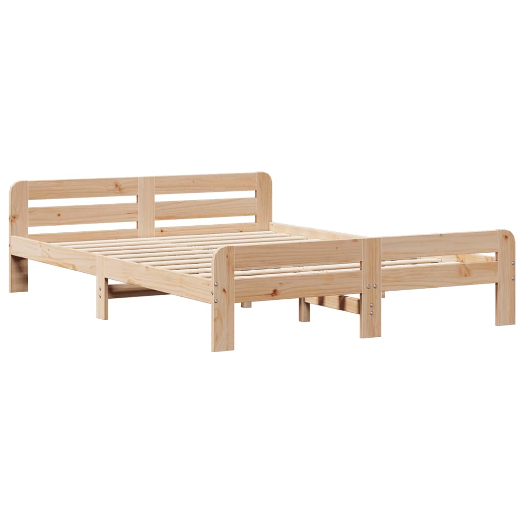 Letto senza Materasso 150x200 cm in Legno Massello di Pino | homemem39